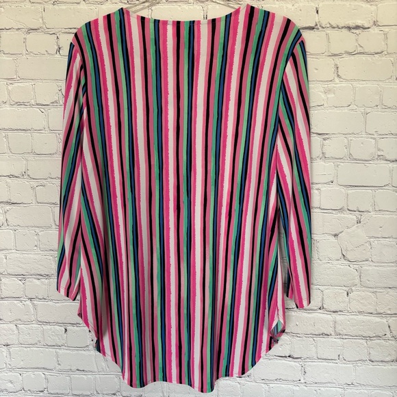 Pappagallo Striped V-Neck Tunic Top--EUC--Sz M - Picture 9 of 16